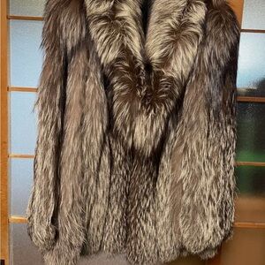 Luxurious Brown Faux Fur Coat